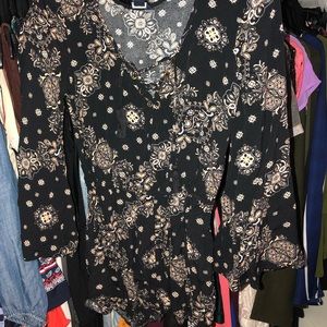 Bohemian Bell Sleeve Romper